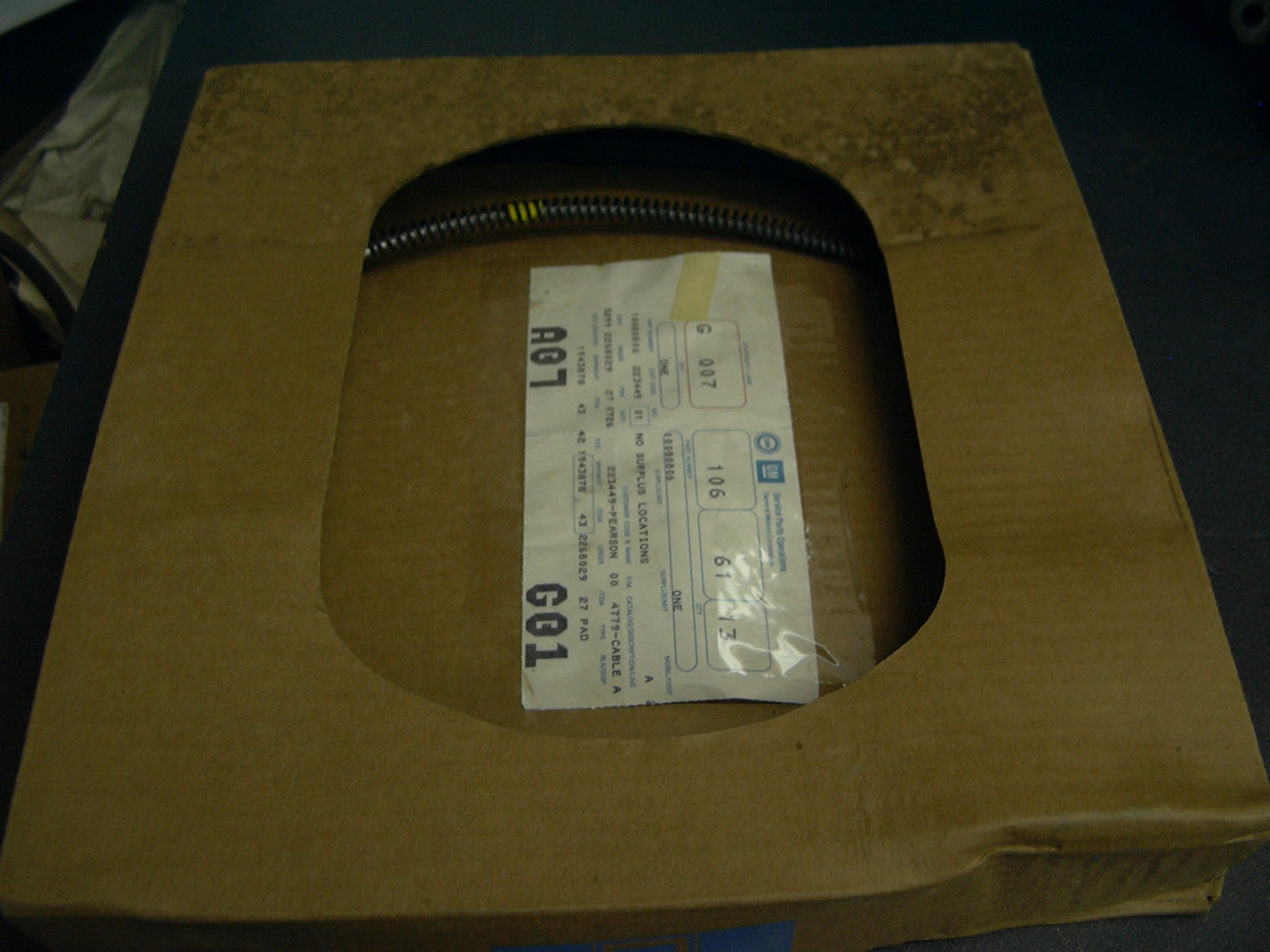 1982 - 1990 GM Parking Brake Cable NOS # 10080806. Picture 2