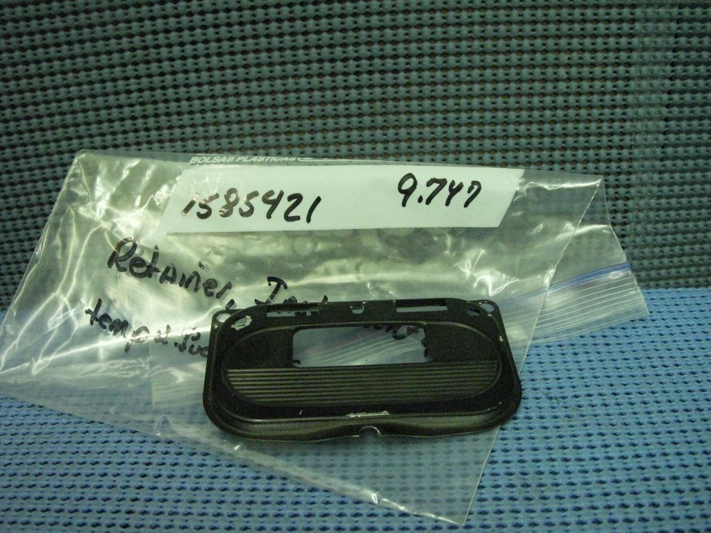 1958 Chevrolet Instrument Face Glass Temperature and Gas Gauge Lens Retainer NOS # 1585421