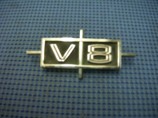 1965 - 1966 Oldsmobile "V8" Front Fender Emblem USED # 389314